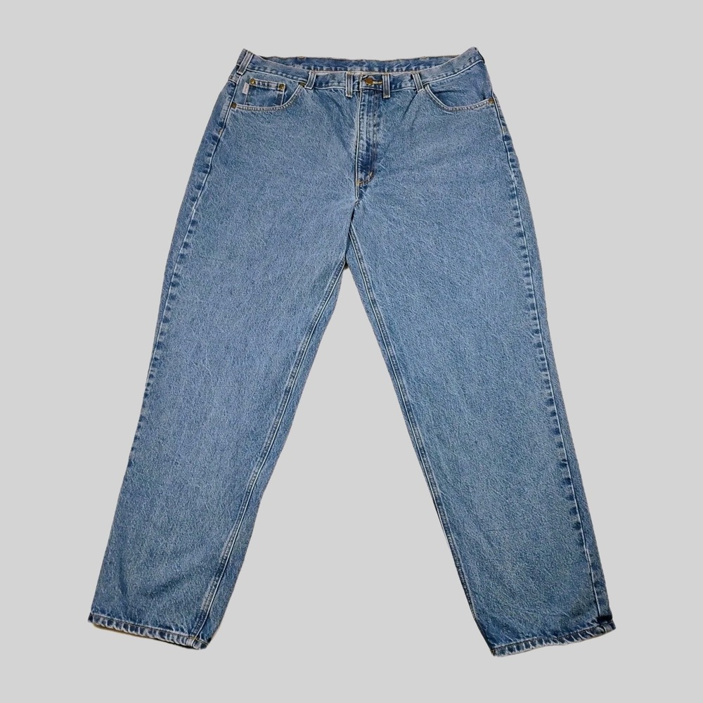 Carhartt Denim Blue Jeans Mens 44 x 34 Straight Leg